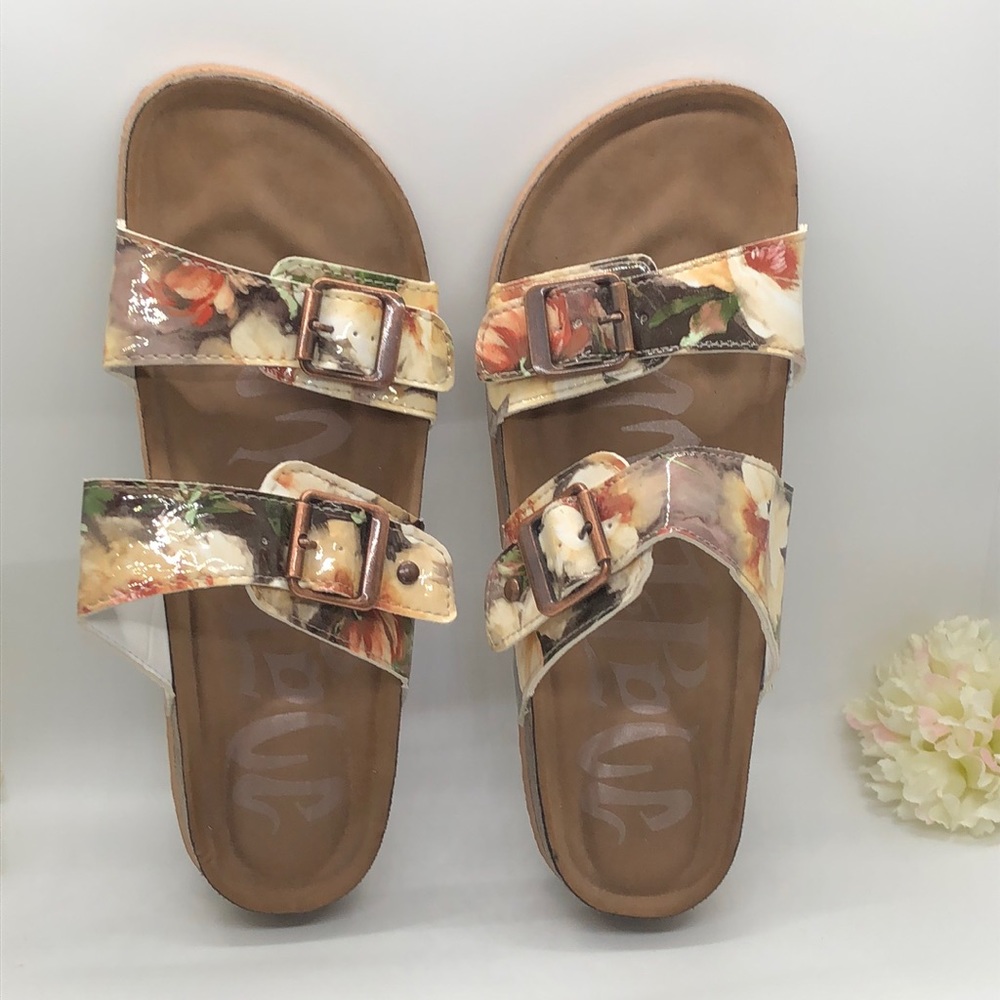 Mad Love floral print slip on sandals